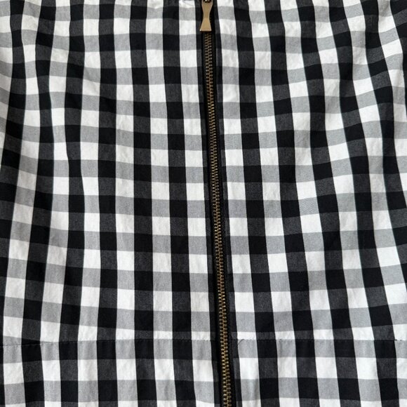 Black and White Gingham Kate Spade Fiorella Fit-and-Flare Dress — Sz 6 - Picture 5 of 9